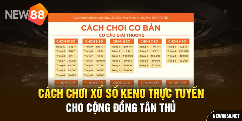 Cách chơi xổ số keno trực tuyến cho cộng đồng tân thủ